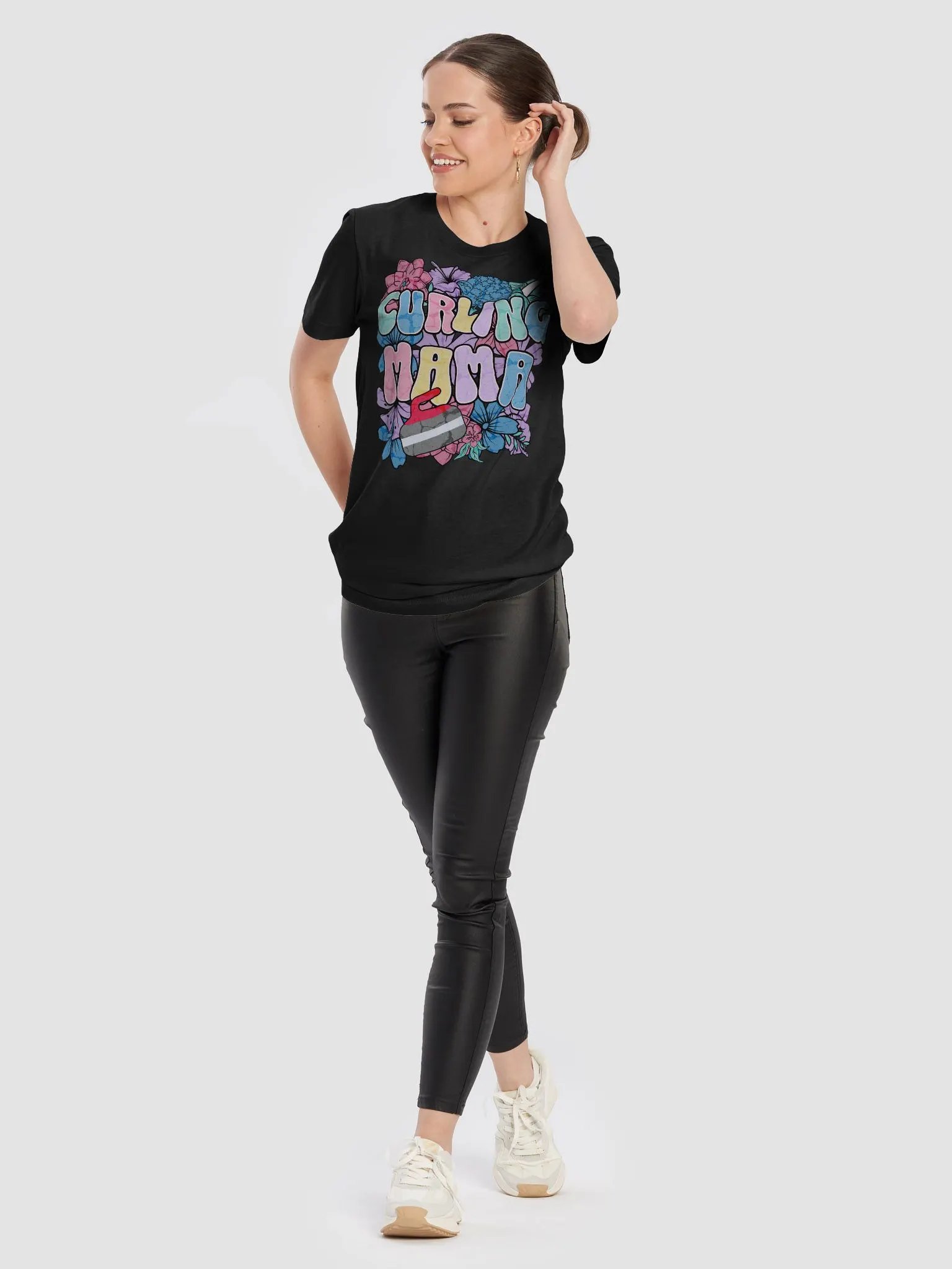 Curling Mama Floral T-Shirt product image (5)