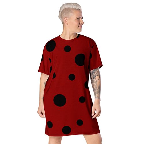 Organic cotton t-shirt dress - Ladybug pattern, red and black at Storenvy @storenvy 

LINK: https://www.storenvy.com/products...