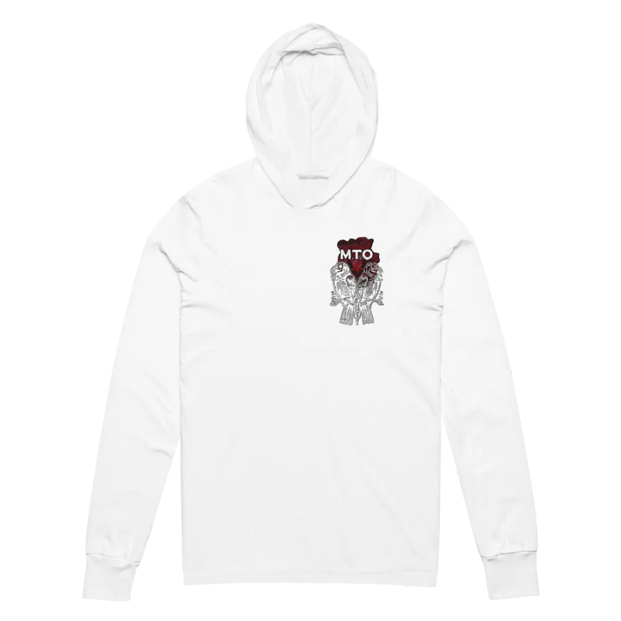 Hooded Long Sleeve Crows (White) product image (2)