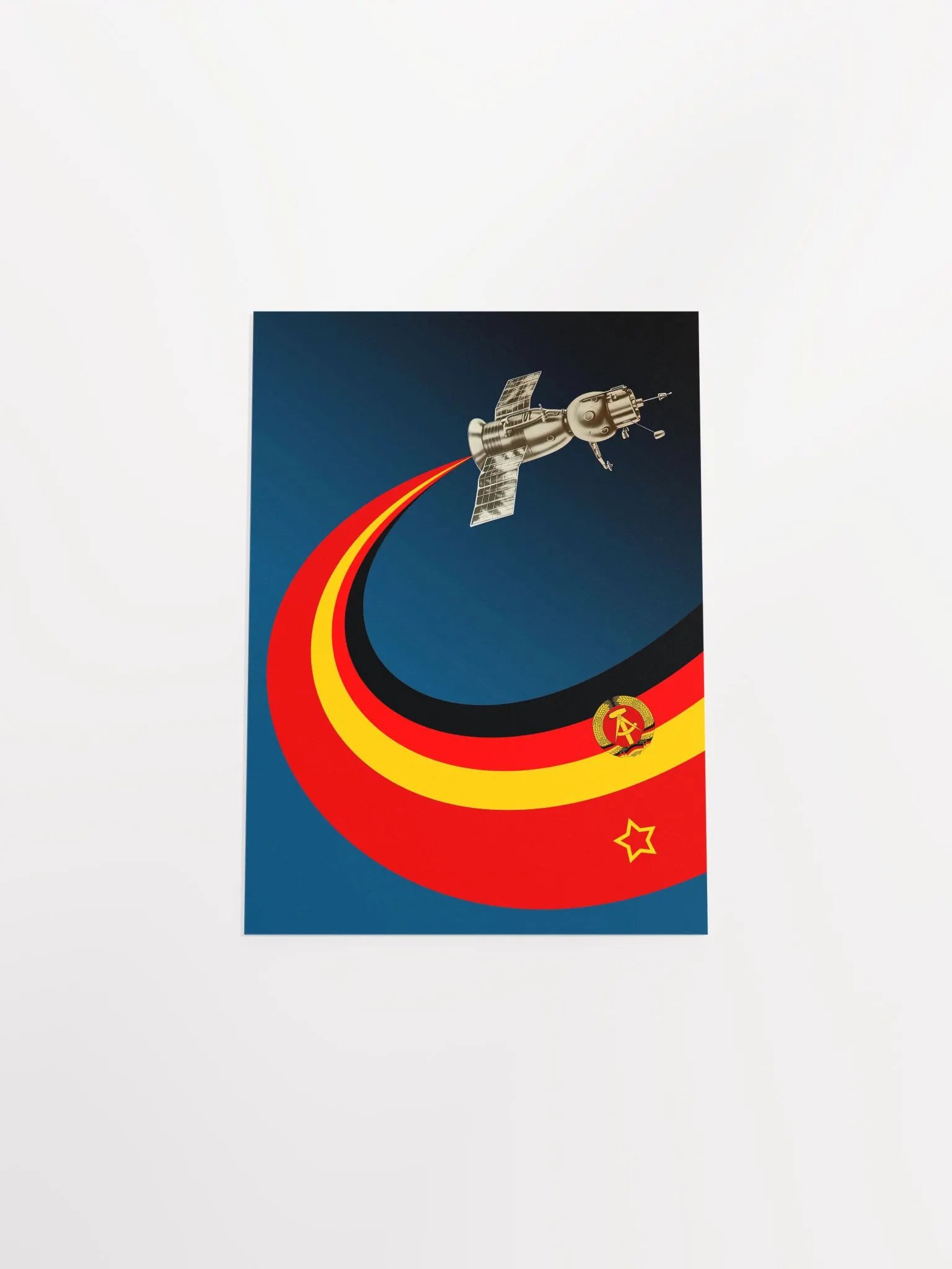 Soyuz 31, GDR/DDR/USSR, 1978 — Soviet vintage space art poster, soviet retro poster product image (6)