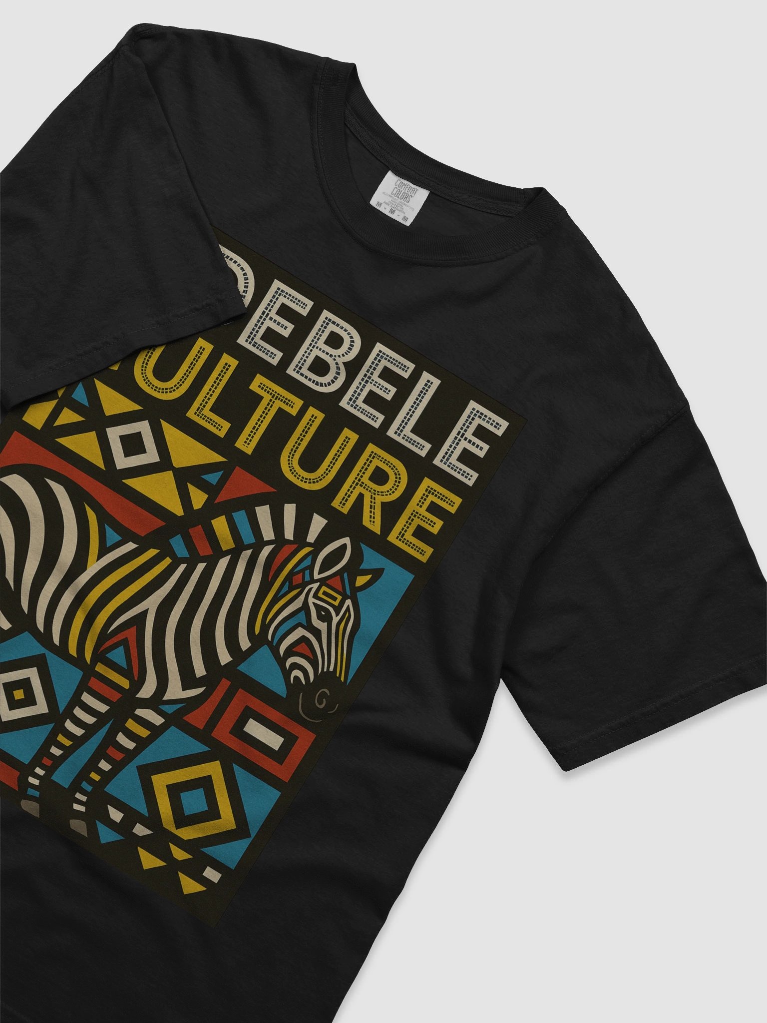 Ndebele Culture Vibrant Zebra T-Shirt product image (29)