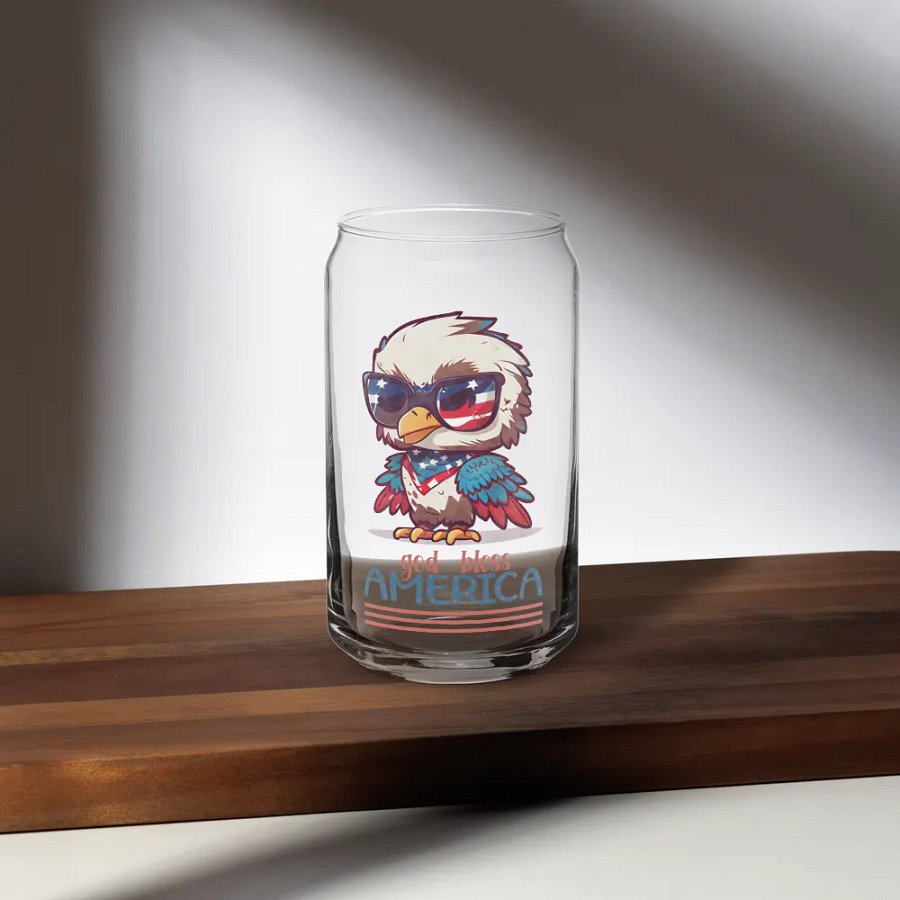 Patriotic Eagle Can-Shaped Glass product image (35)