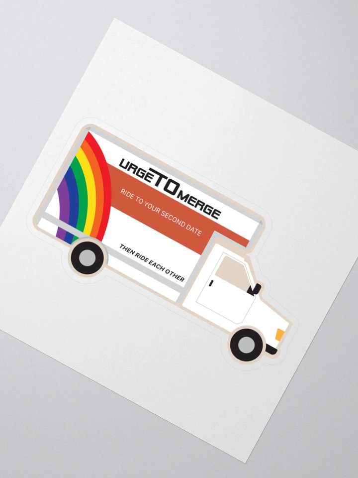 Urge to Merge Sticker | Funny Gay Art product image (2)