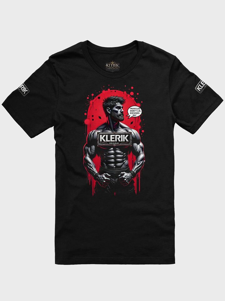 Original Metallic Logo T-Shirt - MUCLES DONT LIE EXCUSES DO product image (5)