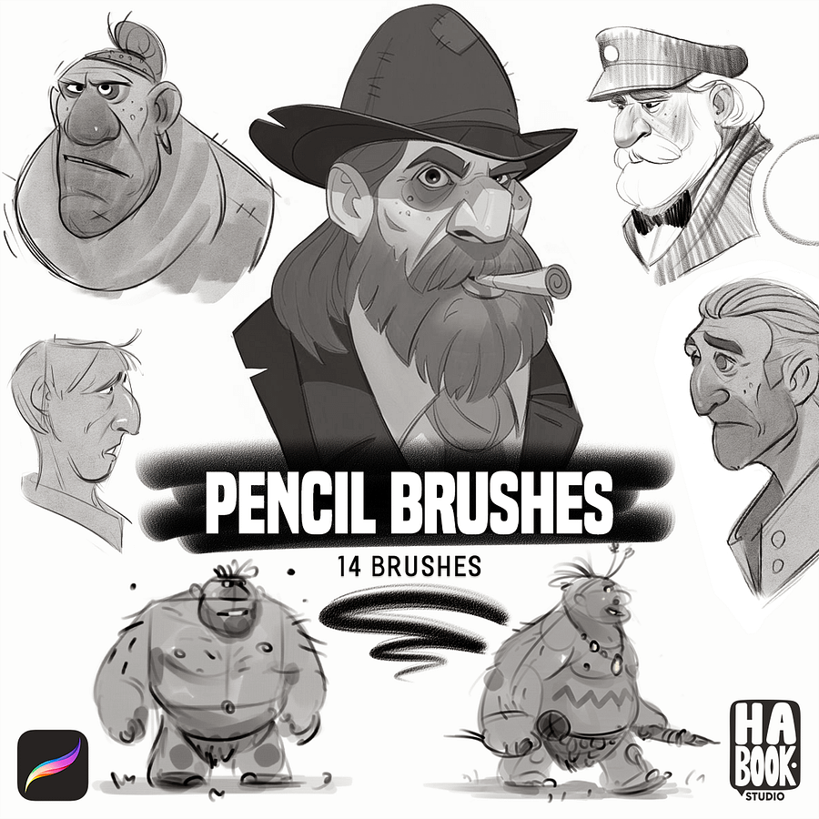 HABOOK Pencil Brushes for Procreate product image (1)