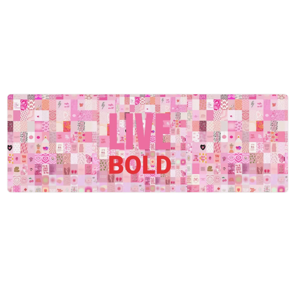 Live bold pink yoga mat product image (1)