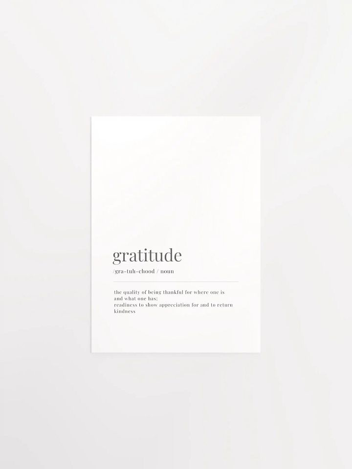 Gratitude Definition Poster Print product image (4)