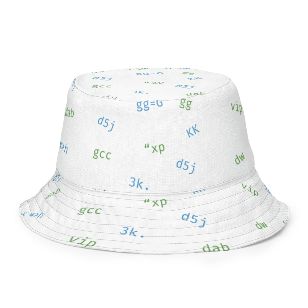Reversible Vim motions bucket hat product image (9)