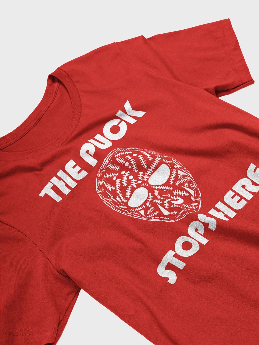 Funny Hockey T-Shirt – The Puck Stops Here – Beer League Hockey Shirt for Men – Gift for Goalies & Hockey Players product image (4)