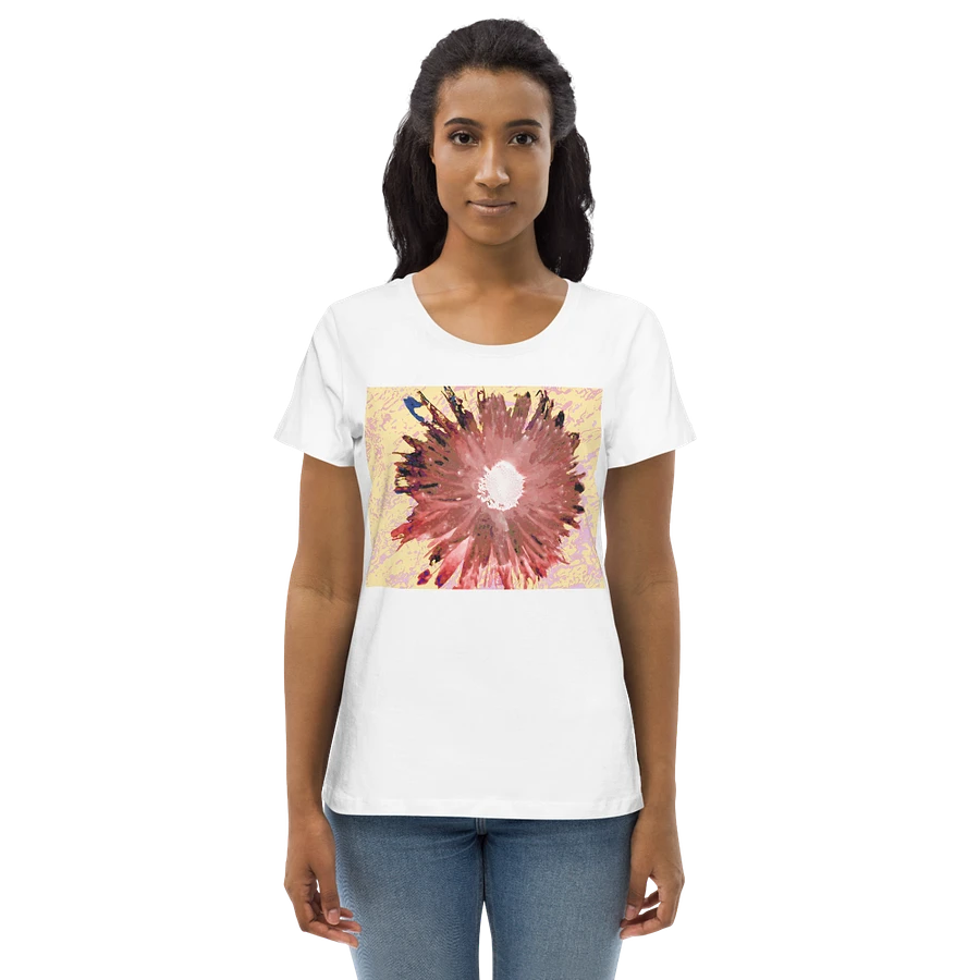 Abstract Pink Daisy Light on a Pink Patterned Background Women's T Shirt product image (2)