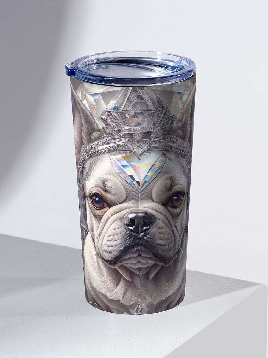 Crystal French Bulldog 20 oz Stainless Steel Tumbler product image (3)