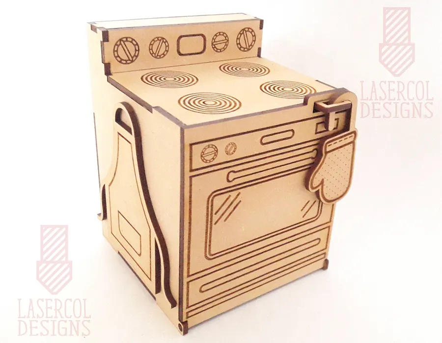 Oven Shaped Box - Laser Cut Files product image (2)