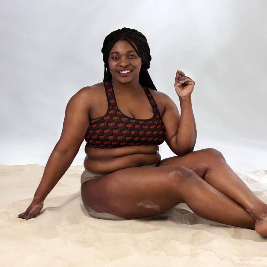Weird Diagonal All-Over Print Sports Bra product image (12)