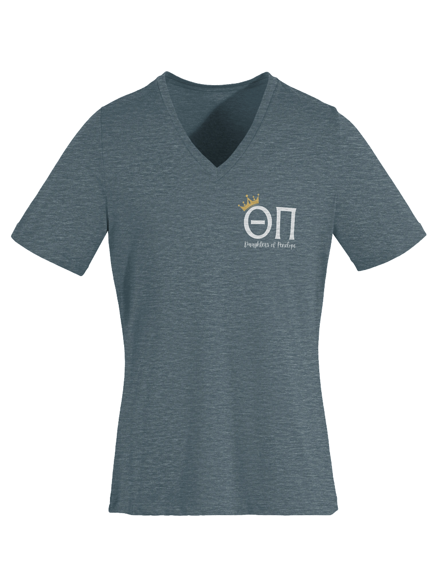 Theta Pi V-Neck Small logo white product image (27)