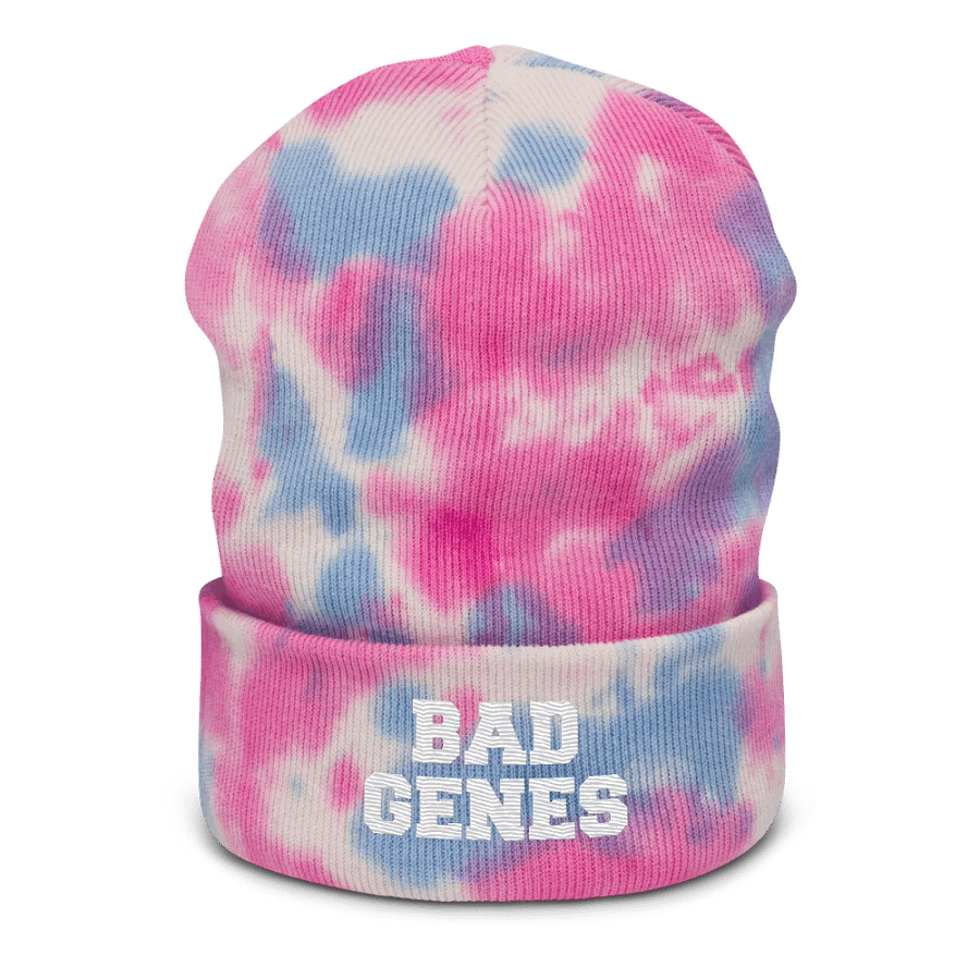 Bad Genes tie dye beanie product image (1)