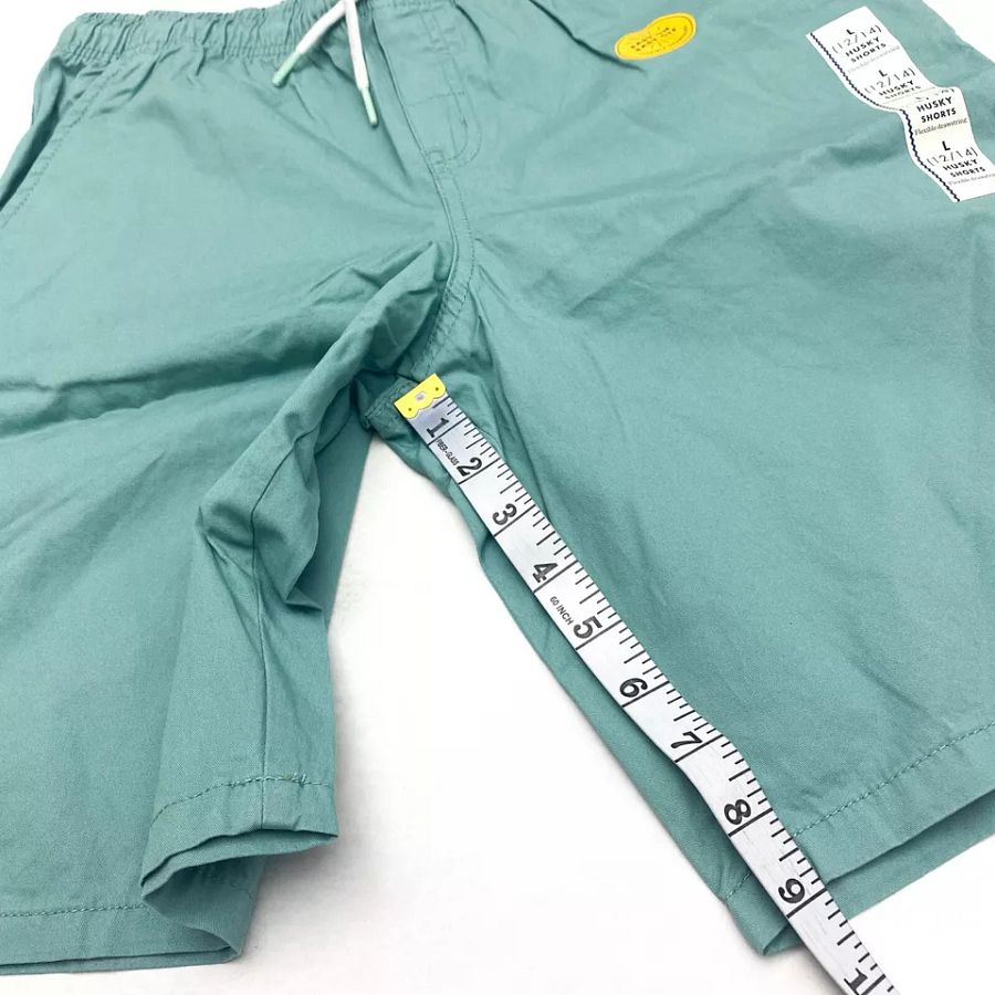 Cat & Jack Boys Size L 12/14 Husky Pull-On Drawstring Shorts West Coast Green product image (4)