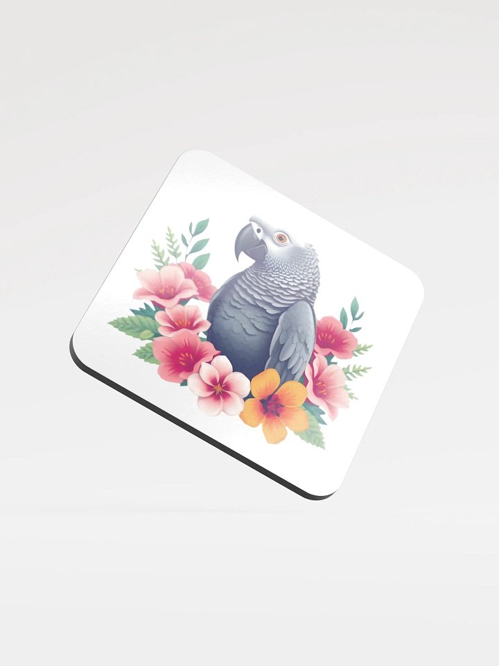 Floral African Grey Cork Coaster product image (2)