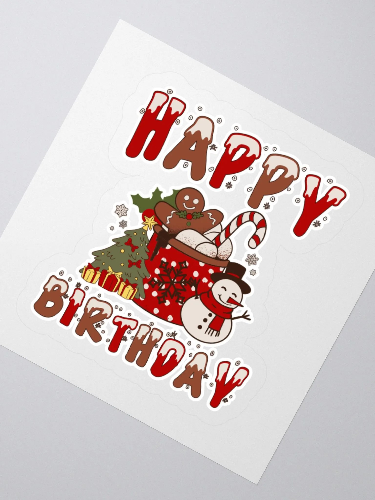 Happy Birthday (Christmas) Sticker product image (2)
