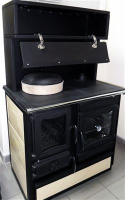 Guliver Wood Cook Stove by Guca- Cream Right Hand Flue product image (2)