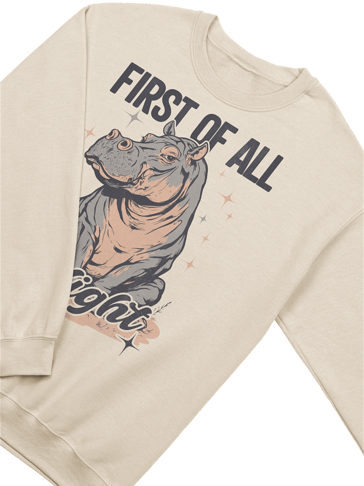 The "I'm a Delight" Hippo Sweatshirt product image (1)