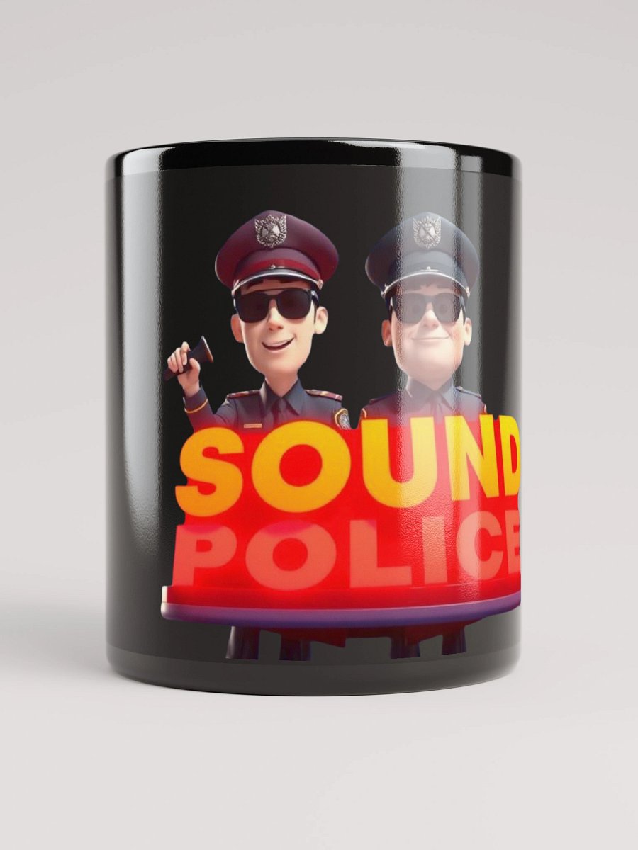 SOUND POLICE Black Glossy Mug product image (9)