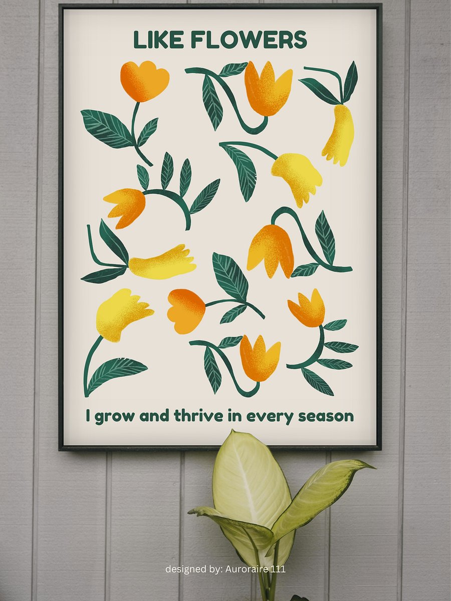 I Grow and Thrive - Printable Wall Art | Digital Poster Download | Multiple Sizes Included product image (8)