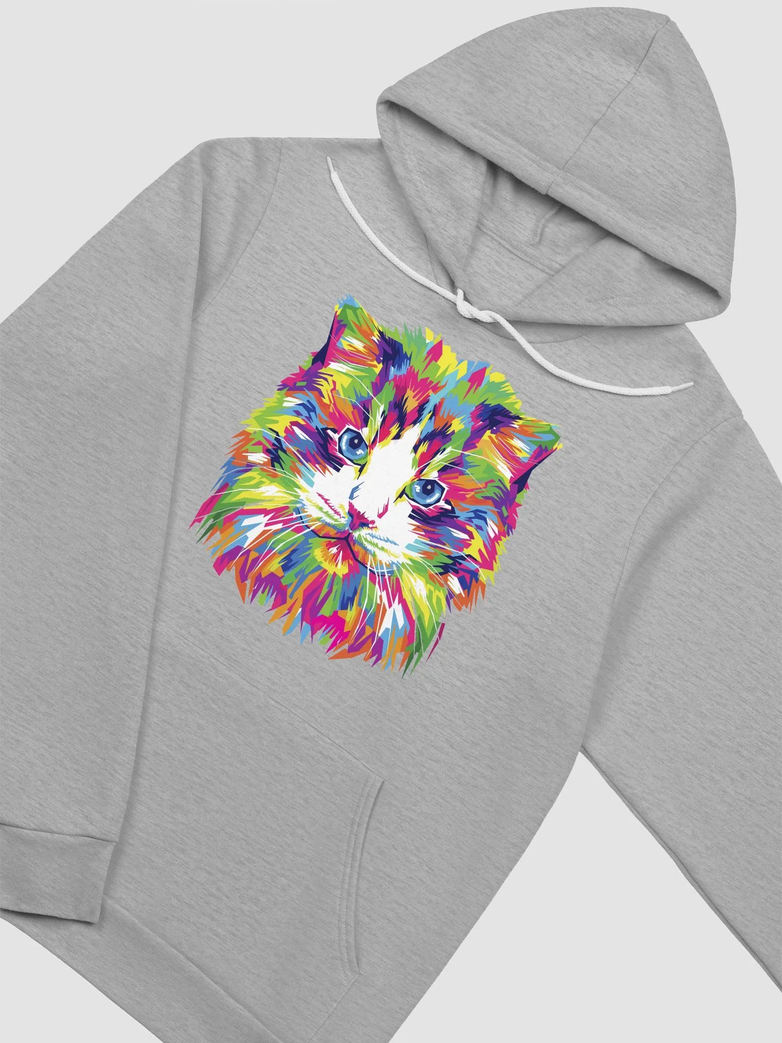 Vibrant Cat Face Artistic Hoodie product image (19)