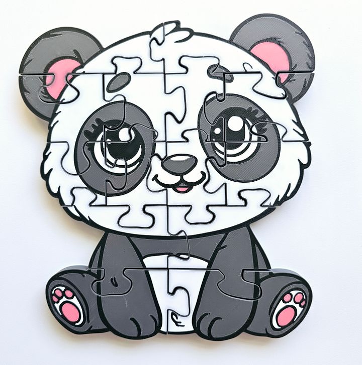 Panda 3D Printed Jigsaw Puzzle – A Bamboo-Loving Adventure in Every Piece! product image (1)