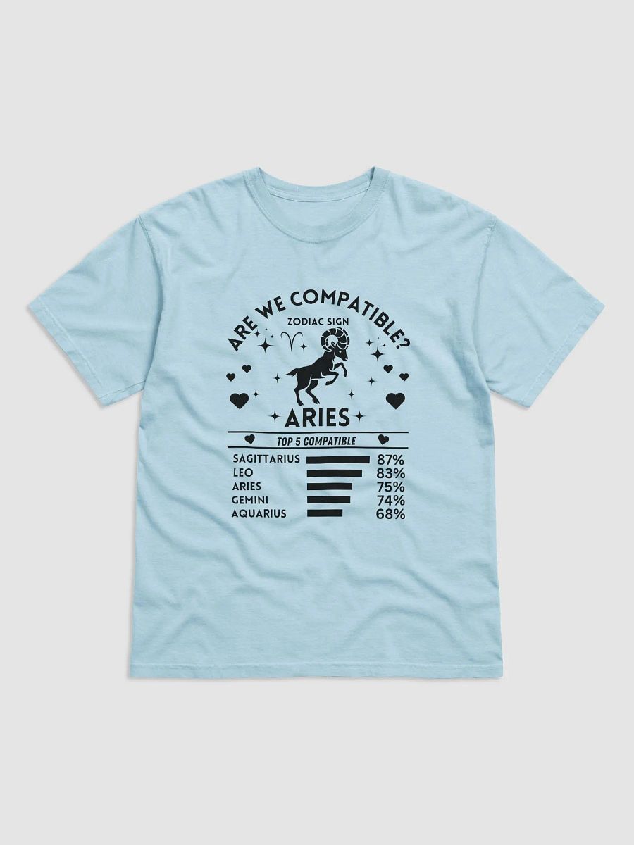Aries Zodiac Sign Romantic Compatibility T-Shirt - Light Comfort Colors 1717 product image (19)