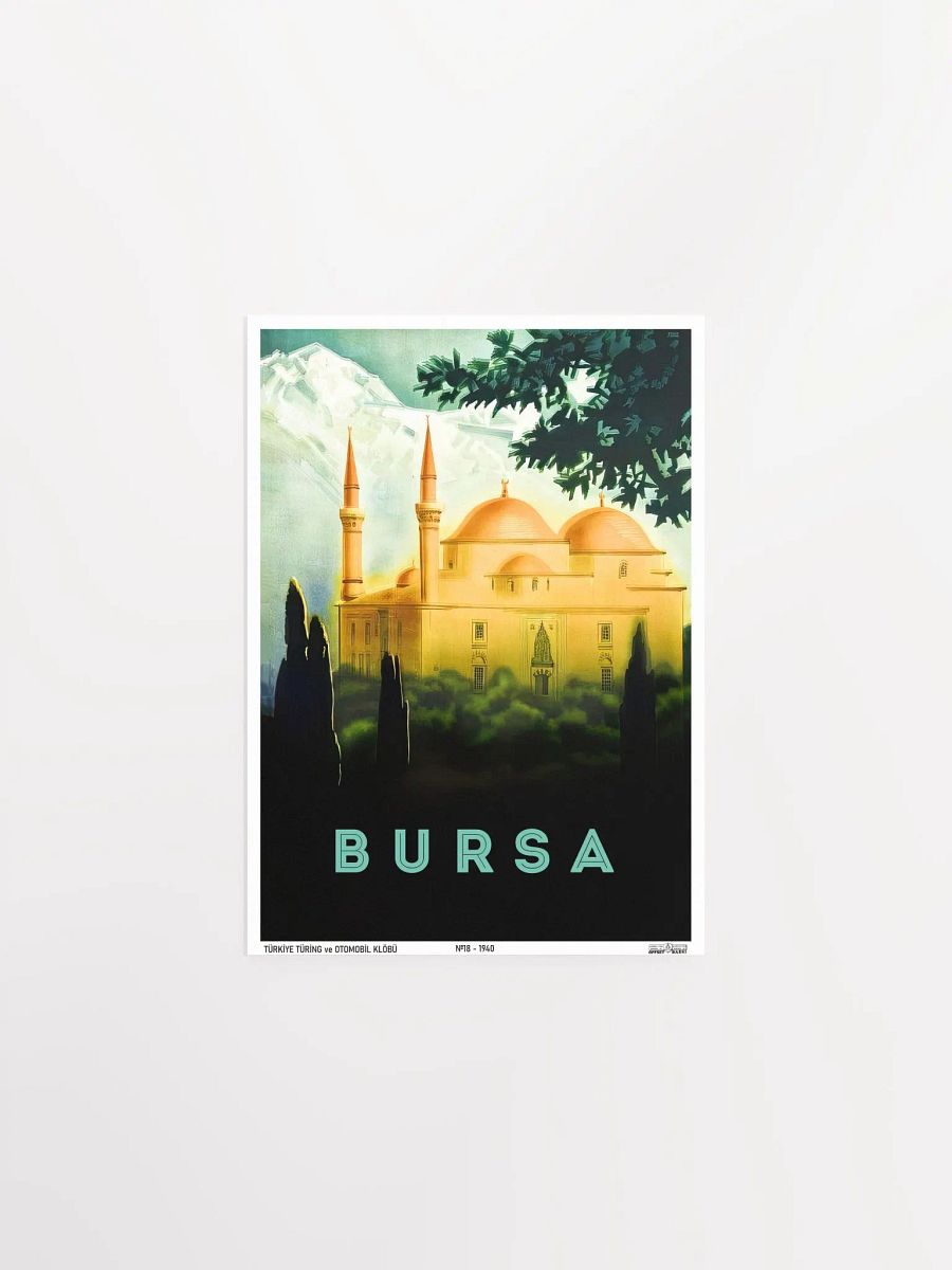 Bursa, Turkey 1940 — retro vintage travel poster product image (6)