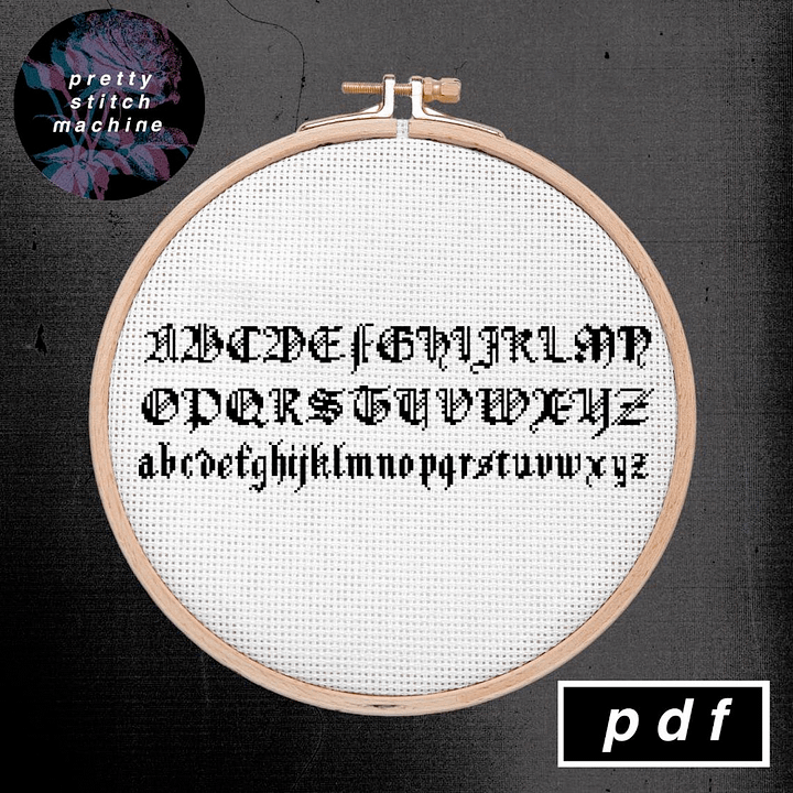 Olde English Calligraphy Alphabet / Font Pattern product image (1)