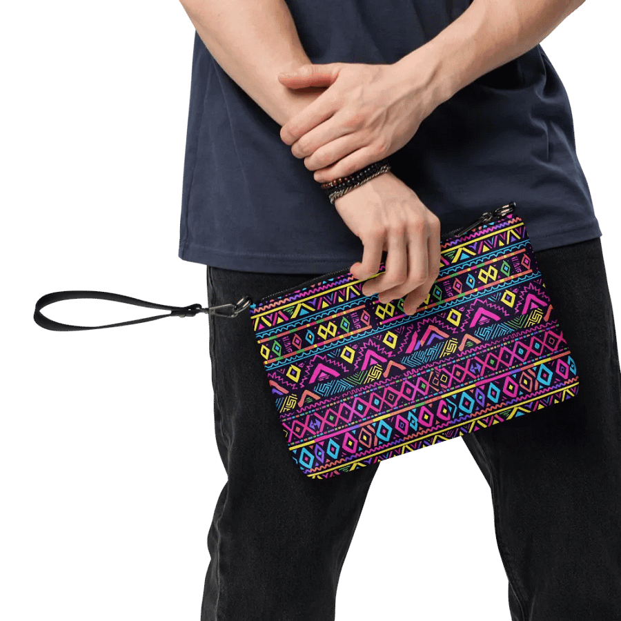 Neon Tribal Geometry Adventure Crossbody Bag product image (8)