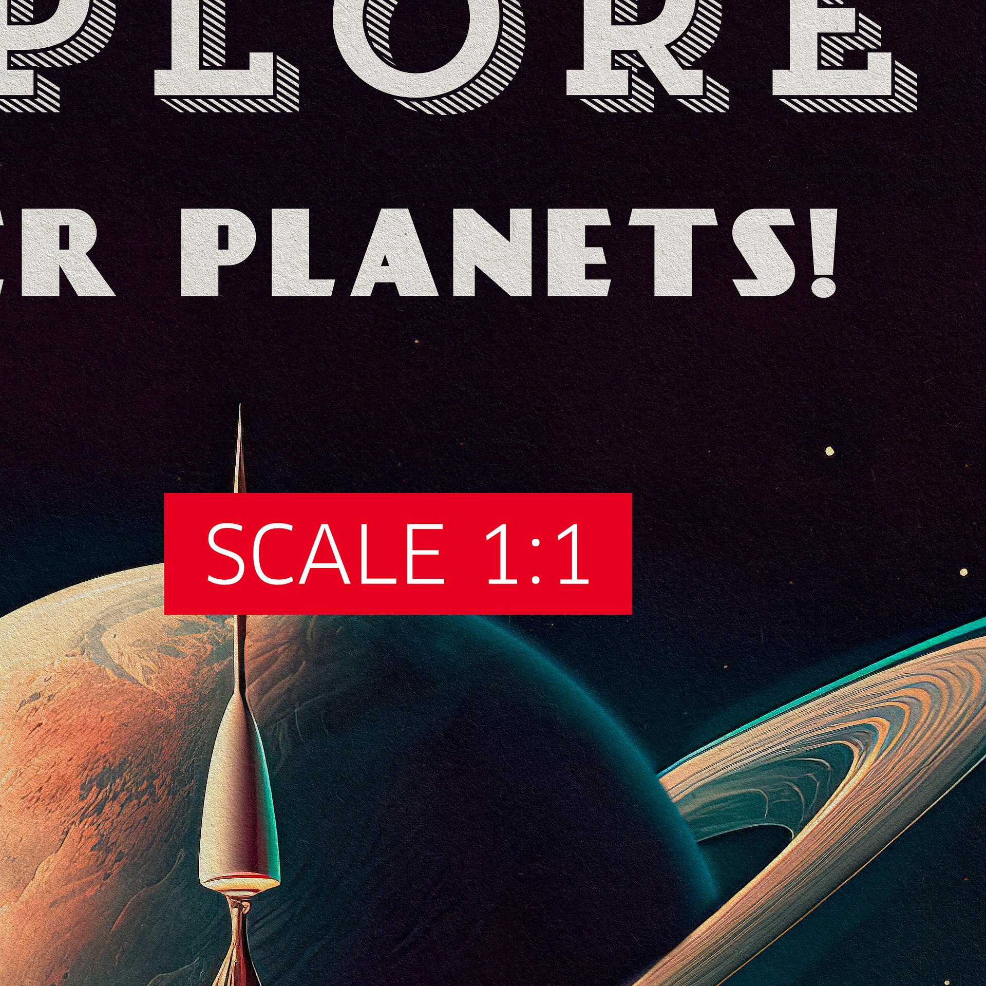 Explore other planets! — Vintage space poster, retro space art, propaganda poster, retrofuturism art, retro sci-fi print product image (4)