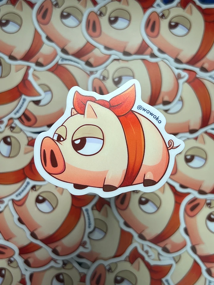 WoWoKo x Potato Fighers - Ribbon Pig - Sticker product image (1)