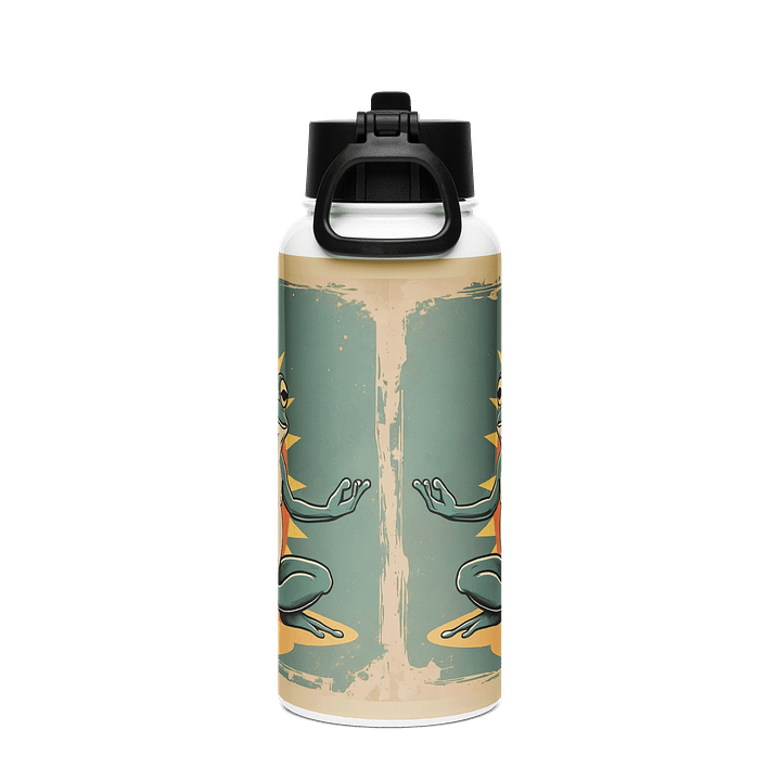 Meditating Frog Stainless Steel Water Bottle product image (2)