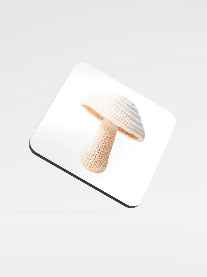 CozyAvocado Glossed Cork Coaster Mushroom #2 product image (1)