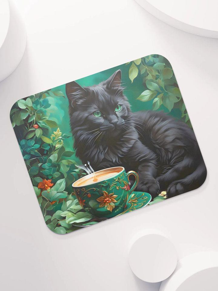 Cat & Tea Tranquility Mouse Pad product image (1)