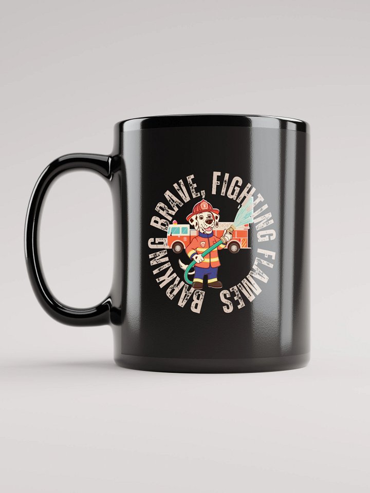 barking brave fighting flames mug product image (1)