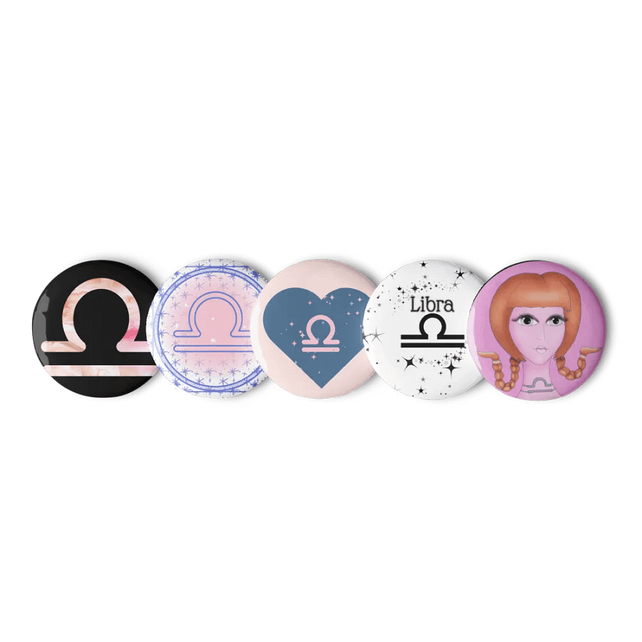 Libra Constellation Pin Buttons product image (1)