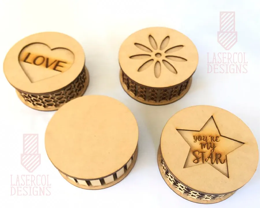 Round box (4 styles) - Laser Cut Files product image (3)
