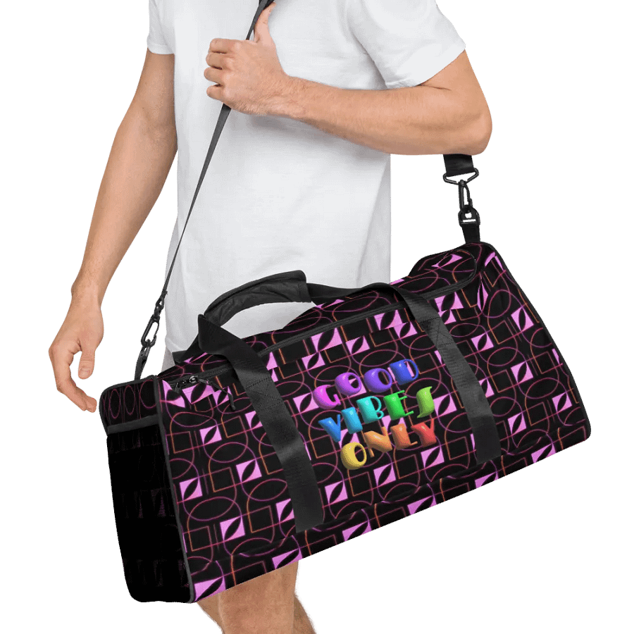 GOOD VIBE ONLY DUFFLE BAG BLACK-PINK product image (8)
