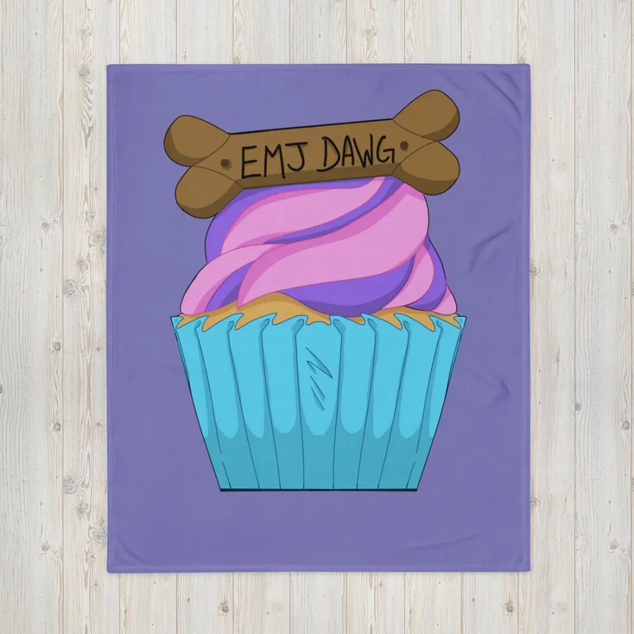 EmJDawg Cupcake Comfy Cozy Blanket (Purple) product image (5)