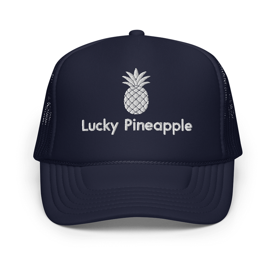 Lucky Pineapple Films Logo Embroidered Navy Blue Trucker Hat product image (1)
