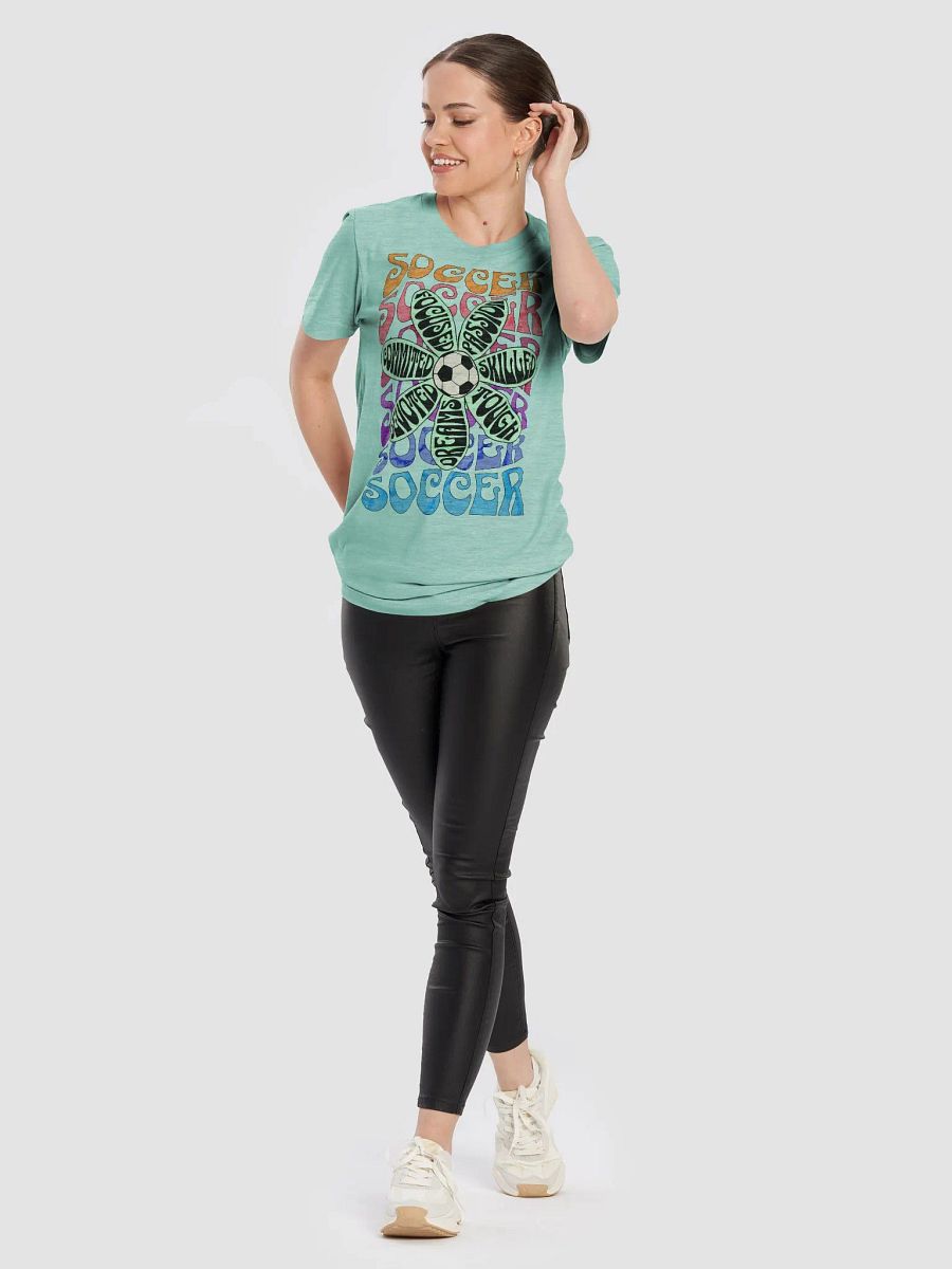 Flower Soccer Motivational Passion Petals T-Shirt product image (24)