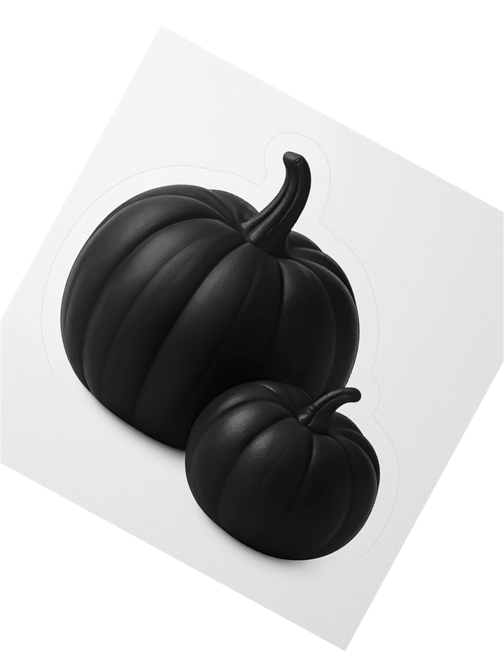 Black Matte Pumpkin Sticker product image (4)