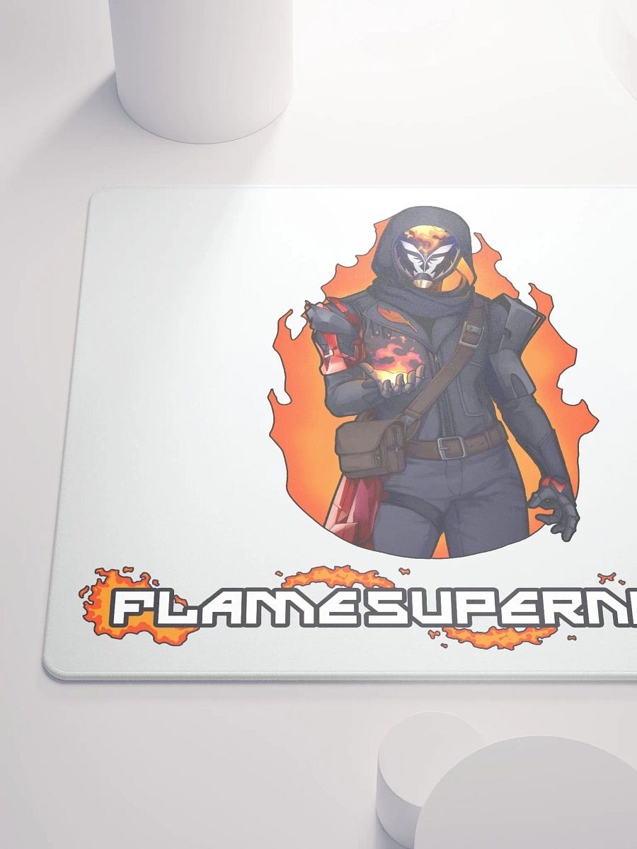 Flame Supernova Gaming Mousepad (White) product image (6)