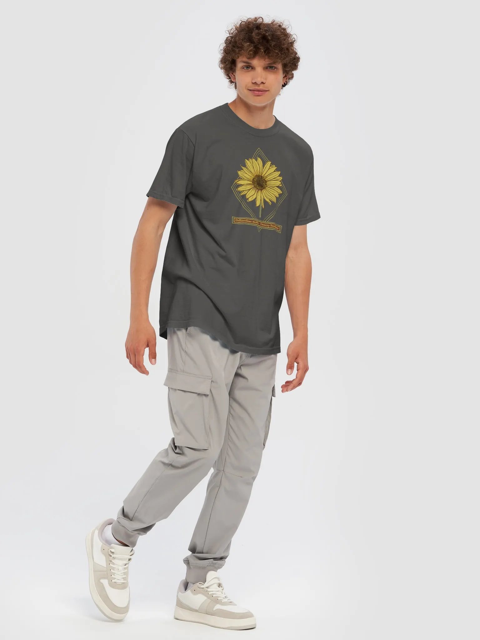 Helianthus Sunflower Unisex Heavyweight 100% Cotton T-Shirt product image (63)
