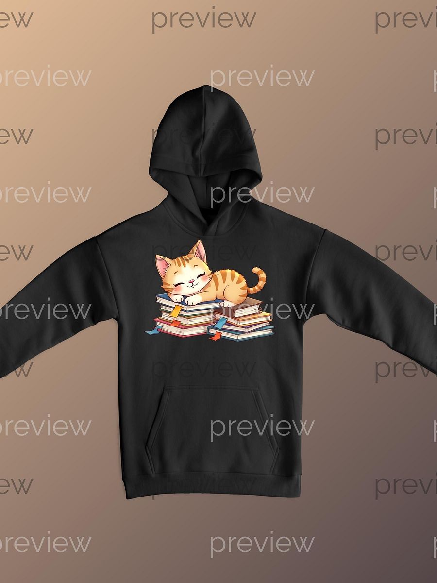 Cute Sleeping Orange Tabby Cat on Colorful Books - Clipart for Sublimation Design Print On Demand Personal Use, Wall Art, Bookmarks t-shirt product image (6)