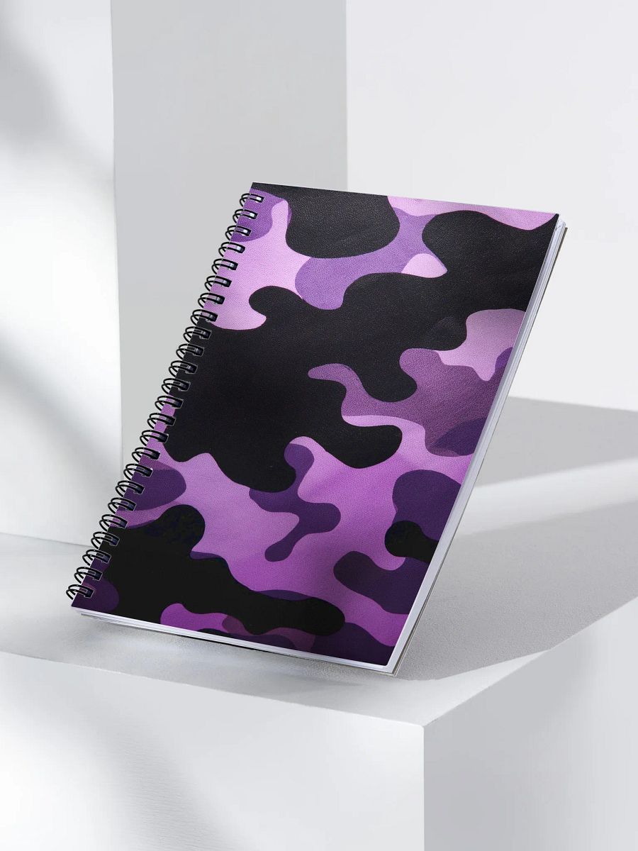 Spiral Notebook black and purple camo product image (3)