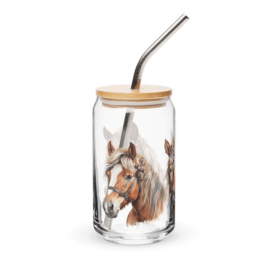 Equestrian Elegance Glass Can Sipper product image (4)